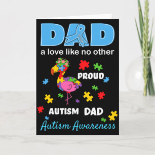 Autisme bewustzijn Vader Liefde Trots Autisme Zoon Kaart