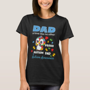 Autisme Bewustzijn Vader Liefde Trots Autisme Zoon T-shirt