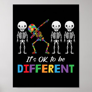 Autisme bewustzijn Vrouwen Kind Het is oké om ande Poster