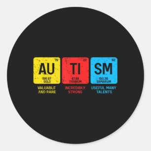 Autisme bewustzijn Vrouwen Mannen Kinderen Element Ronde Sticker
