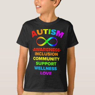Autisme Bewustzijn We hebben echt inclusie Liefde T-shirt