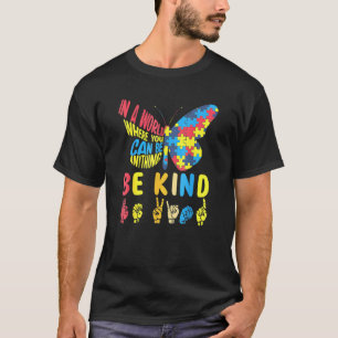 Autisme Bewustzijn Wees Aardig Puzzel Gebarentaal  T-shirt