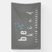 autisme bewustzijn wees vriendelijk Bannerbord Spandoek (Verticaal)