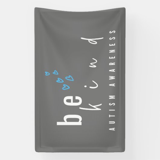 autisme bewustzijn wees vriendelijk Bannerbord Spandoek (Verticaal)