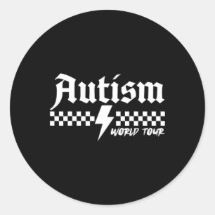 Autisme Bewustzijn Wereld Autisme Tour Be Kind Puz Ronde Sticker