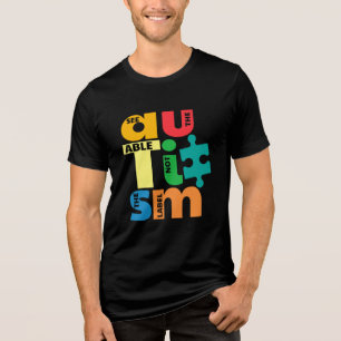 Autisme Bewustzijn Zie het label niet kunnen Tri-Blend Shirt