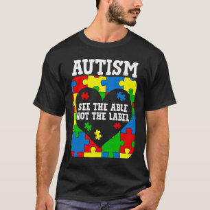 Autisme bewustzijn Zie het vermogen, niet het labe T-shirt