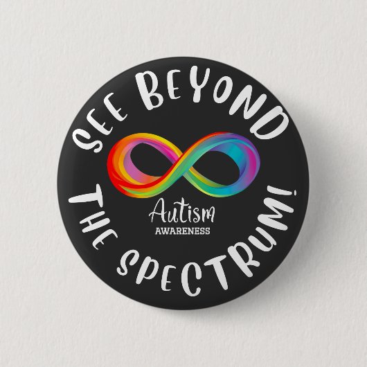 Autisme Bewustzijn - zie verder dan het spectrum Ronde Button 5,7 Cm (Voorkant)