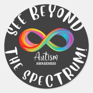 Autisme Bewustzijn - zie verder dan het spectrum Ronde Sticker