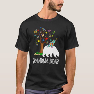 Autisme Bewustzijnsdag Grootmoeder Beer Steun Auti T-shirt