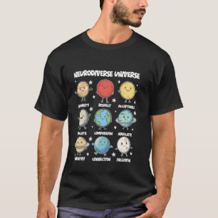 Autisme Bewustzijnsmaand Neurodivers Heelal ASS S T-shirt