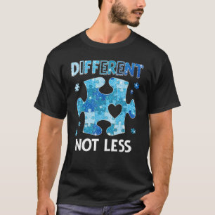 Autisme Bewustzijnsontwerp Verschillend Niet Minde T-shirt