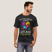 Autisme bij blauwe familie Puzzle Piece Heart Gr T-shirt (Voorkant volledig)
