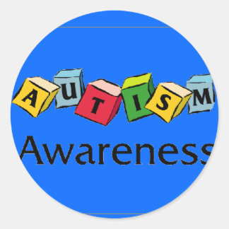Autisme-blokken Ronde Sticker