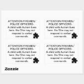 Autisme brand/noodveiligheid Stickers (Vel)