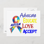 Autisme Briefkaart (Voorkant / Achterkant)