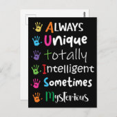 Autisme Briefkaart (Voorkant / Achterkant)