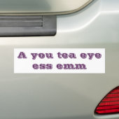 Autisme Bumpersticker (Op auto)