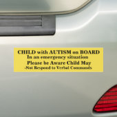 Autisme-bumpersticker aanpasbaar bumpersticker (Op auto)