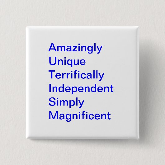 Autisme Button - Square (Voorkant)