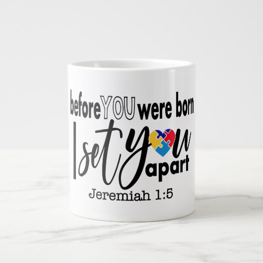 Autisme Cadeau Jumbo Mug (Devant)