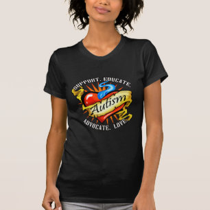 Autisme Classic Heart Tattoo T-shirt