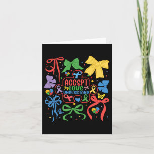 Autisme Coquette Boog Puzzel Lint Autisme Mama Neu Kaart