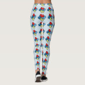 Autisme Courir Leggings Puzzle Blue Pants Guerrier (Dos)