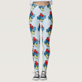 Autisme Courir Leggings Puzzle Blue Pants Guerrier (Devant)