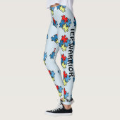 Autisme Courir Leggings Puzzle Blue Pants Guerrier (Gauche)