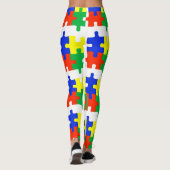 Autisme courir Leggings Puzzle Pants Guerrier Mama (Dos)