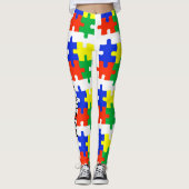 Autisme courir Leggings Puzzle Pants Guerrier Mama (Devant)