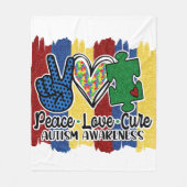 Autisme - Couverture en polaire, 50"x60" (Devant)