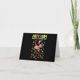 Autisme Dancing Verschillende Beat Flamingo Schatt Bedankkaart