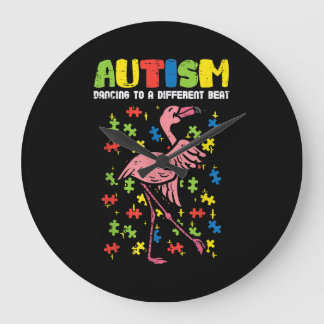 Autisme Dancing Verschillende Beat Flamingo Schatt Grote Klok