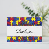 Autisme Dank u Bedankkaart (Staand voorkant)