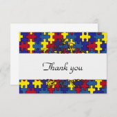 Autisme Dank u Bedankkaart (Voorkant / Achterkant)