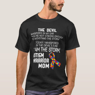 Autisme-de duivel, gegrift in mijn oor Ik ben auti T-shirt