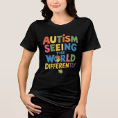 Autisme: de wereld anders zien Tri-Blend shirt (Voorkant)