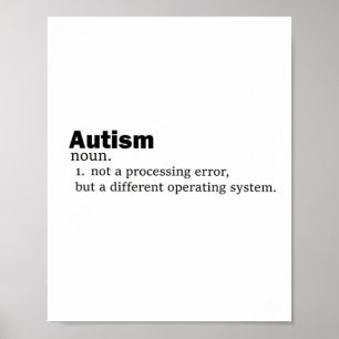 Autisme definitie Het is niet een handicap een and Poster