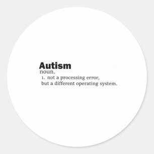 Autisme definitie Het is niet een handicap een and Ronde Sticker