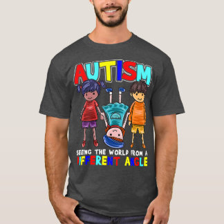 Autisme die de wereld vanuit een andere hoek zien t-shirt