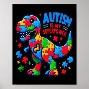 Autisme - Dinosaur - Puzzel - Boog - Autisme Is Mi Poster