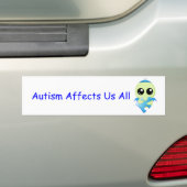 Autisme-effecten - Baby Cthulhu Bumpersticker (Op auto)
