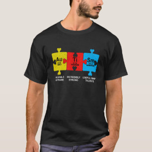 Autisme Elements Periodic Table Awareness ASD Mann T-shirt