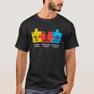 Autisme Elements Periodic Table Awareness ASD Mann T-shirt