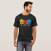 Autisme Elements Periodic Table Awareness ASD Mann T-shirt (Voorkant volledig)