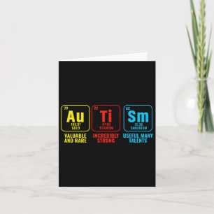 Autisme Elements Periodieke Tabelsensibilisering T Kaart