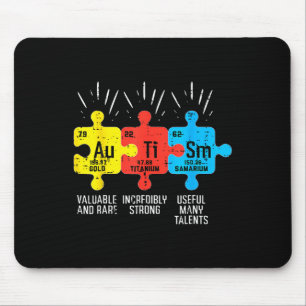 Autisme Elements Periodieke Tabelsensibilisering T Muismat