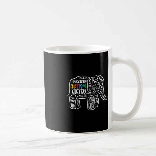 Autisme Elephant Acceptatie Autistic Mannen Koffiemok (Rechts)